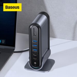 Baseus USB C HUB Type C to Multi HDMI-compatible USB 3.0 with Power Adapter Docking Station for MacBook Pro RJ45 OTG USB HUB