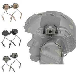 Tactical Fast Rail Mounts Headset Rail Adapter Headset Holder Set Shooting Helmet 360 Rotation Helmet Rail Suspension Bracket