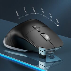 VT Bluetooth+2.4G Wireless Mouse Rechargeable Silent Ergonomic Computer DPI Up 4000 For Tablet Macbook Laptop Gaming Office