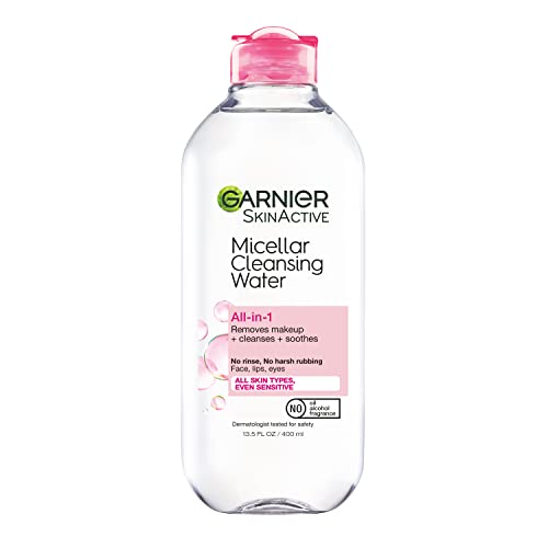 Garnier SkinActive Micellar Water for All Skin Types, Facial Cleanser & Makeup Remover, 13.5 fl. Oz, 1 count (Packaging May Vary)  Everything Else