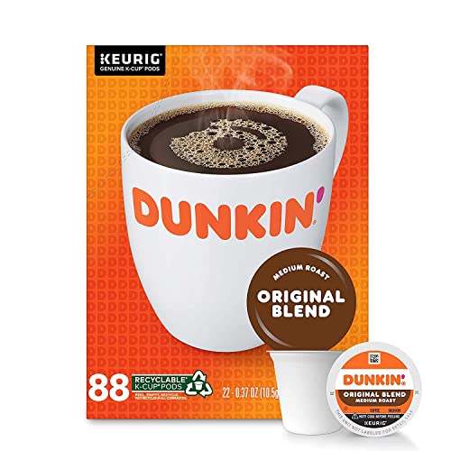 Dunkin’ Original Blend Medium Roast Coffee, 88 Keurig K-Cup Pods  Grocery & Gourmet Food