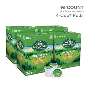 Green Mountain Coffee Roasters Breakfast Blend Single-Serve Keurig K-Cup Pods, Light Roast Coffee, 24 Count (Pack of 4)  Grocery & Gourmet Food