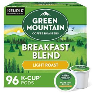 Green Mountain Coffee Roasters Breakfast Blend Single-Serve Keurig K-Cup Pods, Light Roast Coffee, 24 Count (Pack of 4)  Grocery & Gourmet Food