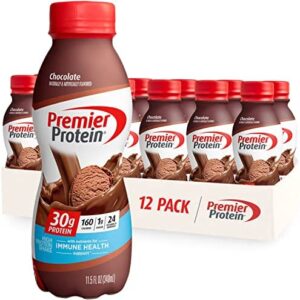 Premier Protein Shake 30g Protein 1g Sugar 24 Vitamins Minerals Nutrients to Support Immune Health, Chocolate, 11.5 Fl Oz (Pack of 12)  Grocery & Gourmet Food