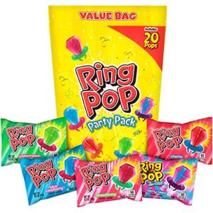 Ring Pop Individually Wrapped Bulk Lollipop Variety Party Pack – 20 Count Lollipop Suckers W/ Assorted Flavors – Easter Assorted Candy – Fun Easter Candy For Easter Decorations, Baskets & Egg Hunts  Everything Else